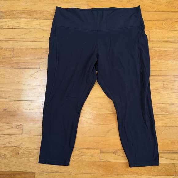 Lululemon Align High Rise Crop with Pockets 23" Black Plus Size 20 Nulu Yoga - Picture 2 of 12